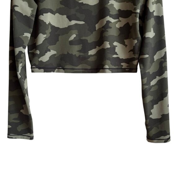 Lululemon Wunder Train Cropped Long Sleeve Size 10 Heritage 365 Camo Olive Multi - Picture 4 of 11